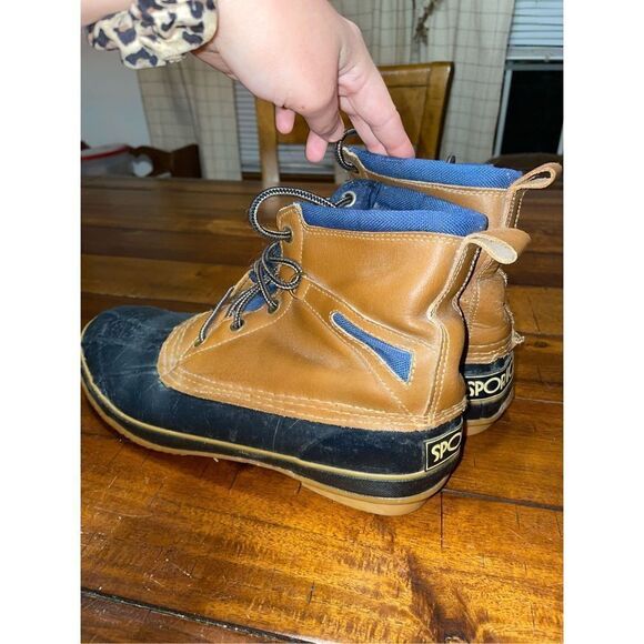 Men’s Sporto Brown and Navy Boots - Picture 2 of 8